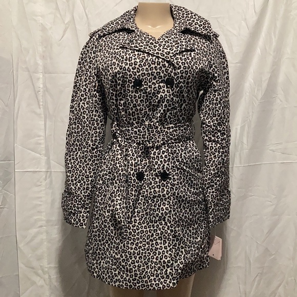 Kate Spade Leopard Print Trench Coat NWT